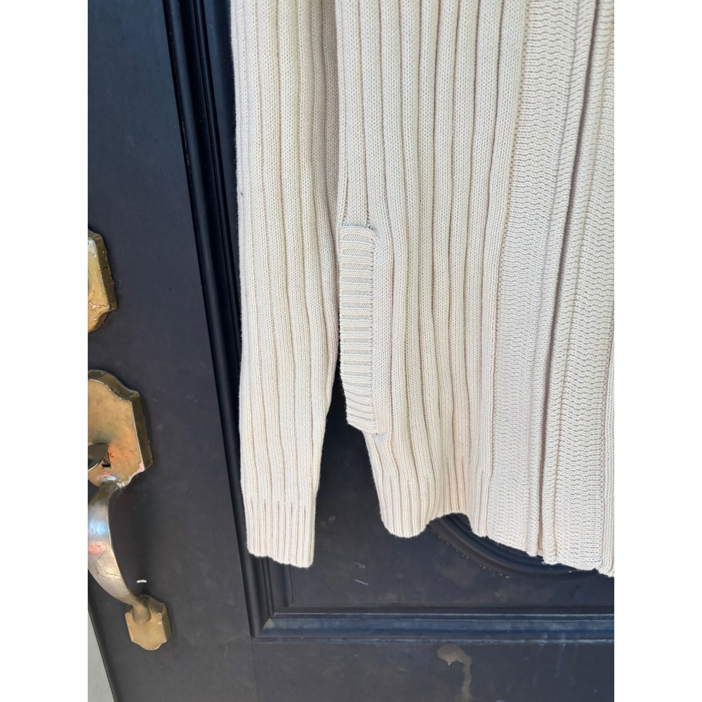 Pioneer Camp Mens Beige Ribbed Full Zip Mock Neck Sweater AMS566307Y Size S NEW - Picture 2 of 7